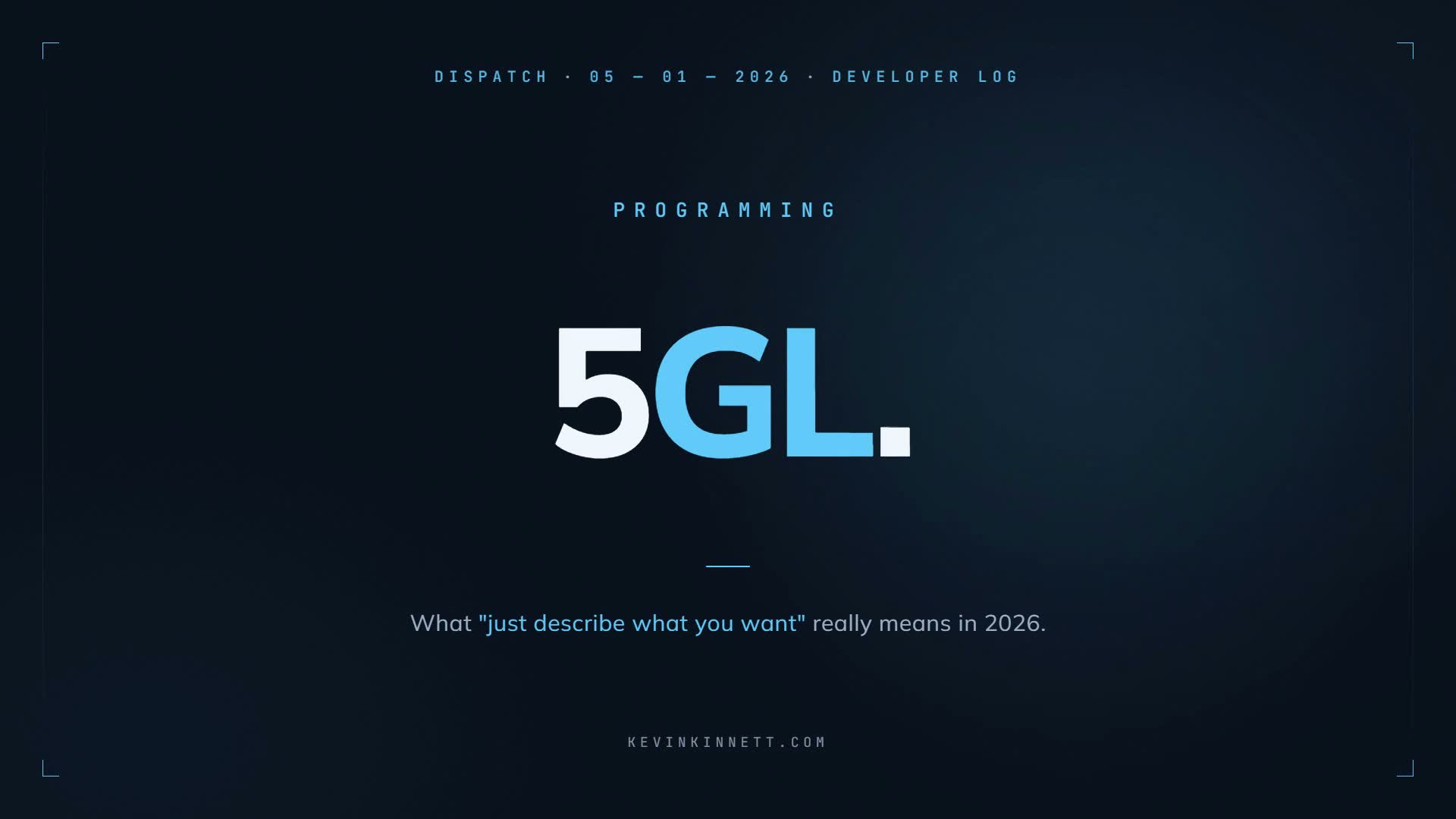 Animated visual summary of Claude Code as a 5th-generation programming language